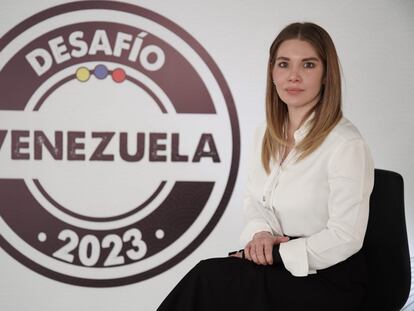Nastassja Rojas en el foro ‘Reto Venezuela’ de PRISA Media, en Bogotá, el 21 de junio de 2023.