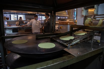 Las tortillas hechas al momento.