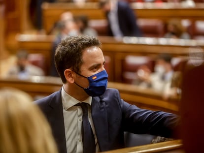 El secretario general del Partido Popular, Teodoro García Egea, en una sesión plenaria en el Congreso de los Diputados, el 30 de noviembre.