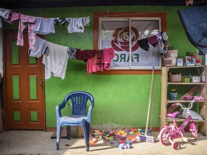 Un campamento de reinsertados de las FARC, en Icononzo, Colombia.