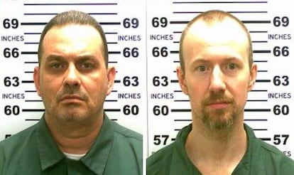 Los presos fugados Richard Matt (izda.) y David Sweat.