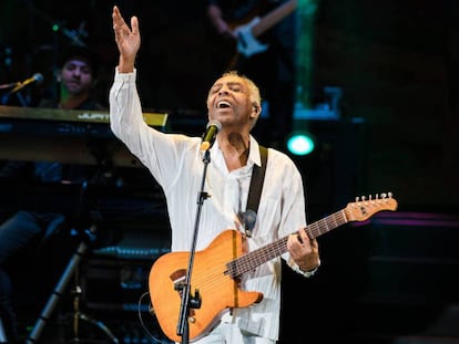 Gilberto Gil em show em São Paulo.