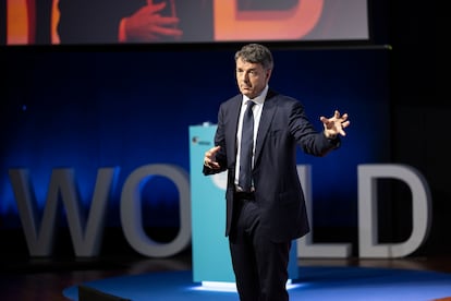 Matteo Renzi, ex primer ministro italiano, durante su intervención en 'Un nuevo mapamundi: multilateralidad y geoestrategia'. 