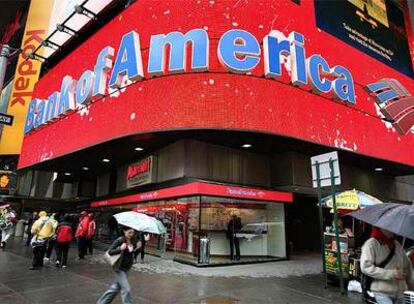 Anuncio del Bank of America en la neoyorquina Times Square