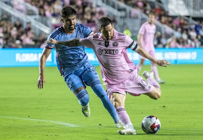 Lionel Messi during the friendly match between New York City FC and Inter Miami