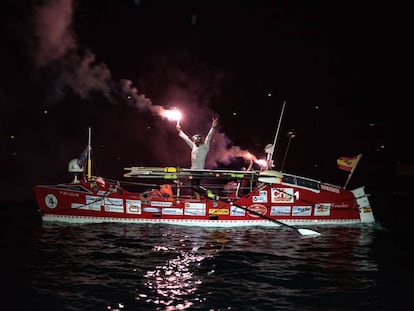 Jorge Pena a su llegada en la isla de Antigua.