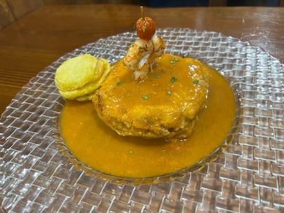 Cachopo de merluza de La Botica, en la localidad de Lastres.