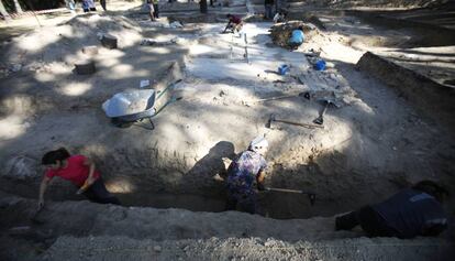 Estado de las excavaciones de la trinchera en Madrid. 