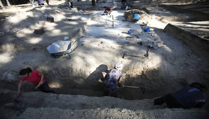 Estado de las excavaciones de la trinchera en Madrid.