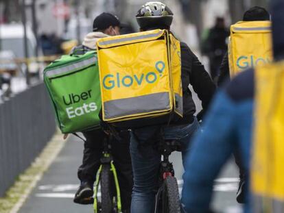 Repartidores de Glovo.