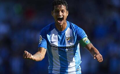 Rosales celebra su gol al Deportivo.