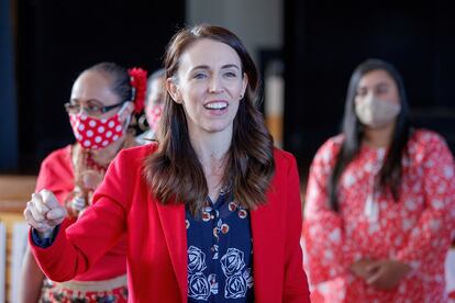 La primera ministra de Nueva Zelanda, Jacinda Ardern, durante un acto del Partido Laborista, el pasado 3 de octubre en Auckland.