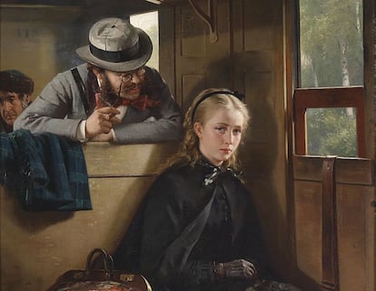 'El caballero molesto', pintura de Berthold Woltze.