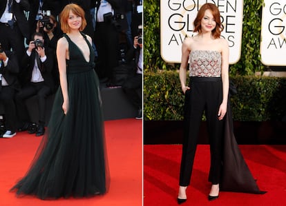 Emma Stone

El Valentino verde que lució en Venecia, el conjunto de pantalón de Lanvin que vistió en los Globos de Oro o cualquiera de los looks que ha lucido durante el tour de promoción de La La Land lo confirman: Emma Stone es una de las actrices mejor vestidas de nuestro tiempo.