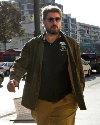 Cristóbal Páez, a su llegada al tribunal.