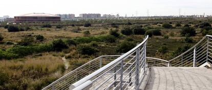 Unos terrenos junto a las instalaciones de los Juegos del Mediterráneo de 2018 en Tarragona.
