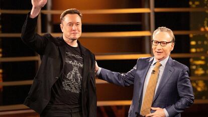 Elon Musk y Bill Maher, en un episodio reciente de 'Real Time'.
