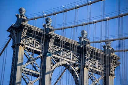 Detalle del puente de Manhattan (Nueva York.