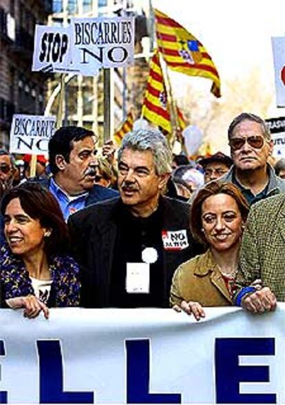 Maragall, manifestándose contra el trasvase.