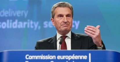 El comisario europeo de Presupuestos, Günther Oettinger.