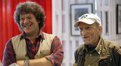 Michael Lang, promotor y cocreador del festival de Woodstock, y Baron Wolman (d), considerado uno de los fotógrafos más influyentes del rock'n roll. Sergio Barrenechea EFE