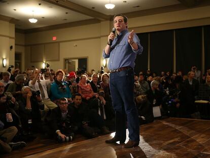 Ted Cruz durante un discurso en West Des Moines el pasado mi&eacute;rcoles.