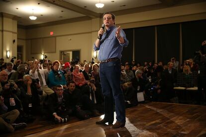 Ted Cruz durante un discurso en West Des Moines el pasado miércoles.