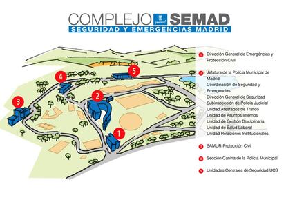 Diagrama de la Ciudad de la Seguridad proyectada por Ana Botella. 