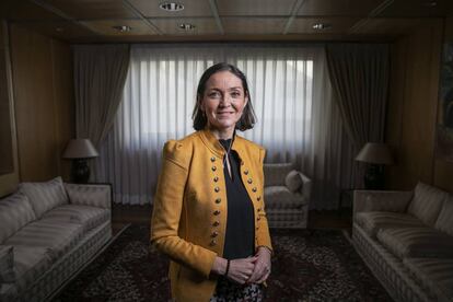 La ministra de Industria, Reyes Maroto, en una de las salas del ministerio, el pasado jueves.