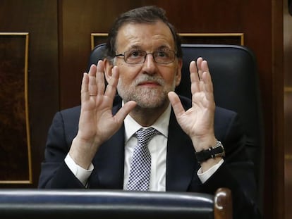 Mariano Rajoy durante la sesión de investidura del miércoles.