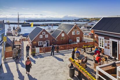 El puerto de Husavik, al norte del país.