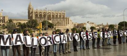 Protesta en Palma de Mallorca, el sábado 26 de enero, contra la importación de residuos.