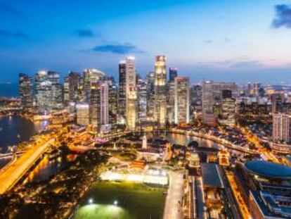 Imagen del 'skyline' de Singapur.