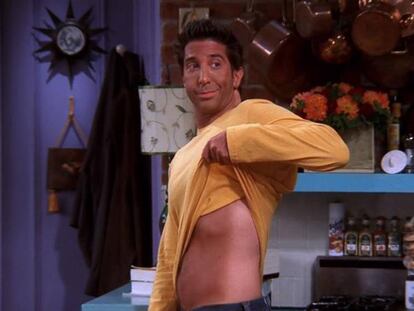 Prueba gráfica de que a Ross ('Friends') el autobronceado se le volvió en contra.