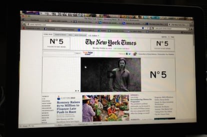 Captura de pantalla de la edici&oacute;n digital de &#039;The New York Times&#039;