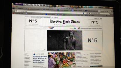 Captura de pantalla de la edici&oacute;n digital de &#039;The New York Times&#039;