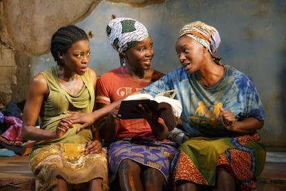 Las actrices Pascale Armand, Lupita Nyong&rsquo;o y Saycon Sengbloh en &#039;Eclipsed&#039;. 