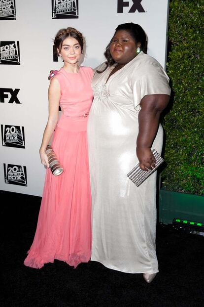 Gabourey Sidibe y Sarah Hyland.