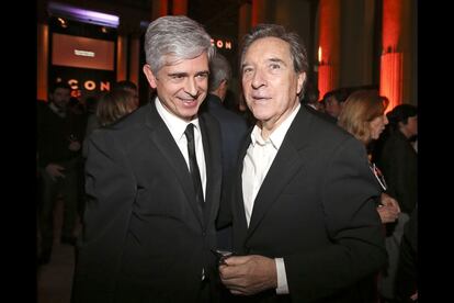 Fiesta de lanzamiento de la revista &#039;ICON&#039;. Javier Moreno, director de El Pa&iacute;s, con el periodista I&ntilde;aki Gabilondo.