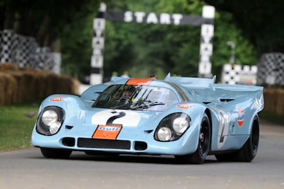 El Porsche 917 que quedó segundo en los 1.000 kms de Barcelona, y que luego fue utilizado por Steve McQueen en el rodaje de la película Le Mans.