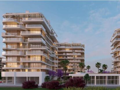 Recreación de un residencial de Kronos Homes en la playa de San Juan en Alicante, que tendrá el sello Breeam. 