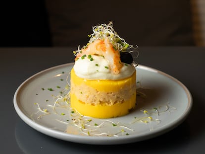 Plato de causa limeña, del restaurante Los Andenes. Imagen proporcionada por el restaurante.