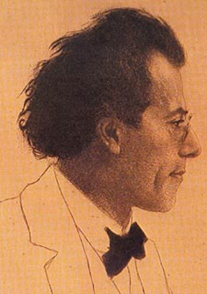 Retrato de Gustav Mahler.