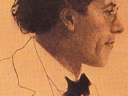 Retrato de Gustav Mahler.