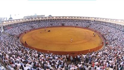 La plaza de La Maestranza durante la pasada Feria de San Miguel.