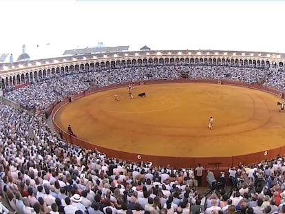 La plaza de La Maestranza durante la pasada Feria de San Miguel.