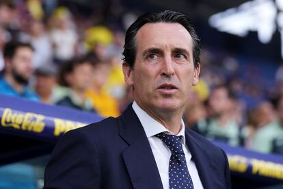 Unai Emery en su último partido con el Villarreal.