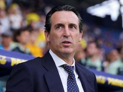 Unai Emery en su último partido con el Villarreal.