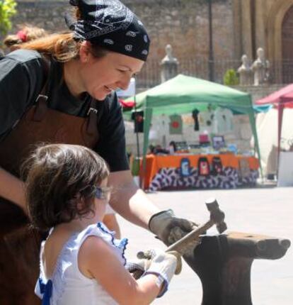 Inma López, en la feria de emprendedoras.