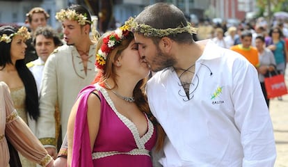 Matrimonio por el rito celta en Galicia.